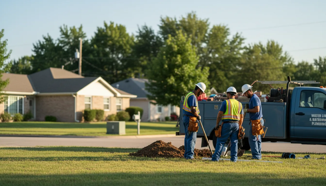 Residential water line and bathroom plumbing service in Edinboro, PA